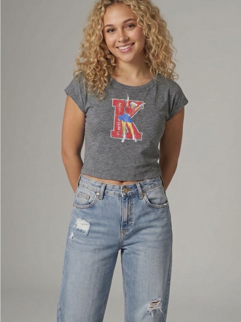Kilgore Rangerettes Vintage Style Graphic Crop Tee: Kilgore Texas